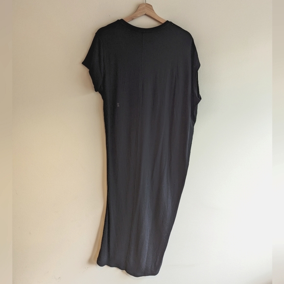 Kit and Ace Cashmere Brushed French Terry Wave Dress - Black - 6 - Picture 3 of 5